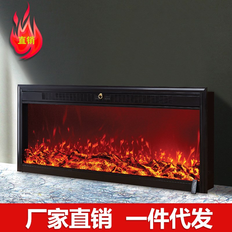 美式欧式壁炉芯装饰嵌入式电子壁炉仿K真火假火焰家用取暖器灯