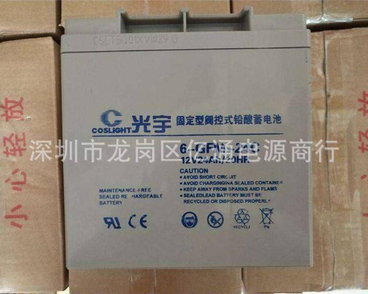 光宇6-GFM-24C 12V24ah免维护UPS电源电池 仪表仪器 网络机房备用