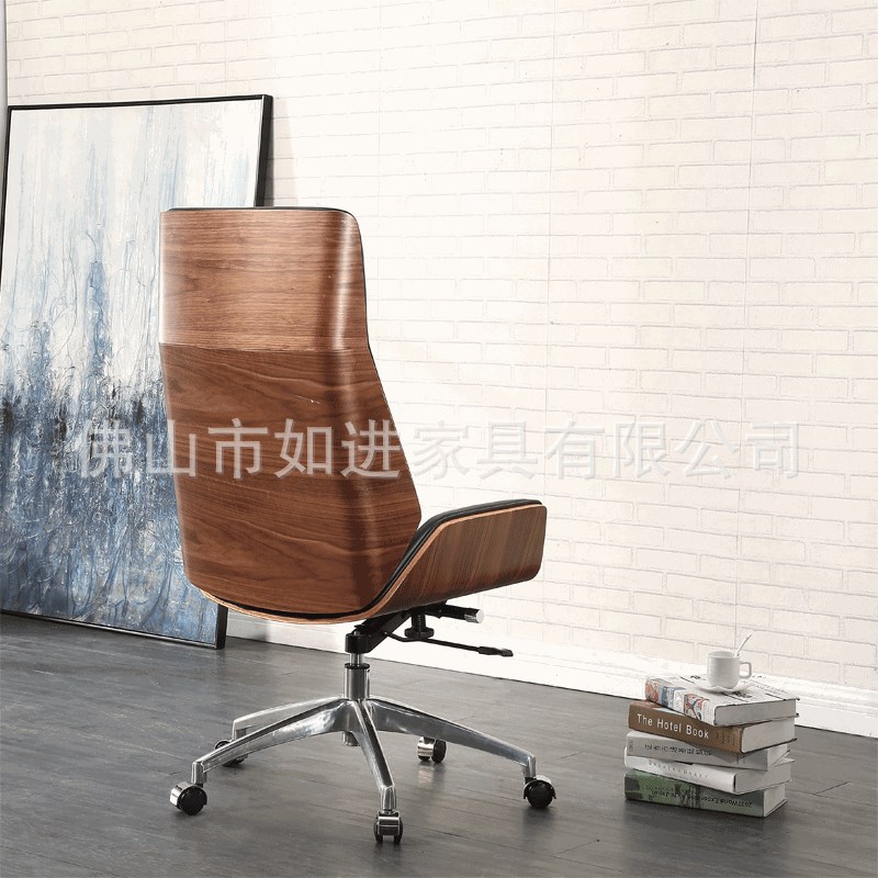 时尚经理办公椅网红转椅带升w降北欧简约主管椅欧式皮质躺椅电脑