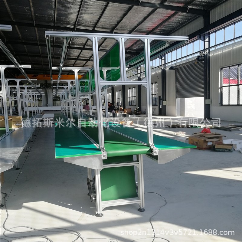车间组装配f套生产线 铝型材工厂组装拉线打包传送带
