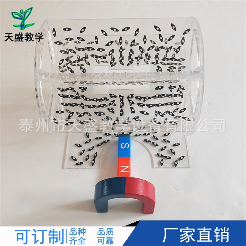 立体磁感线演示器 附p蹄形 条形磁铁 24004 物理磁场演示器材