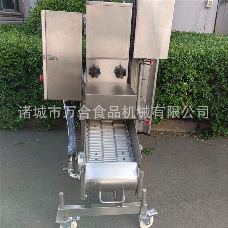 全自动小型地瓜丸上糠机商用w面包虾上浆裹糠流水线糍粑裹糠机设