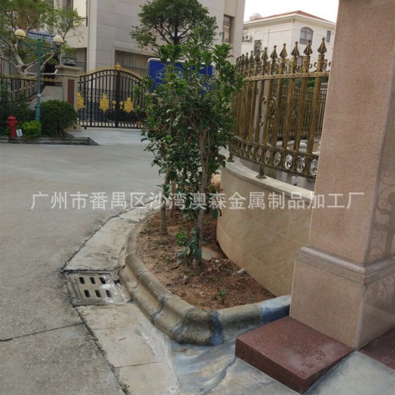生产小区别墅院墙锌钢铁艺护栏 F球墨铸铁铁艺栏杆庭院防护栏