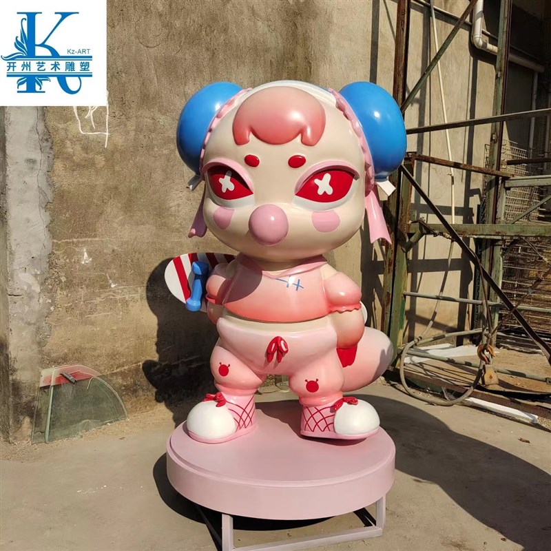 玻璃钢创意卡通彩绘人物动物雕塑摆件户外景观公园U商场美陈装饰