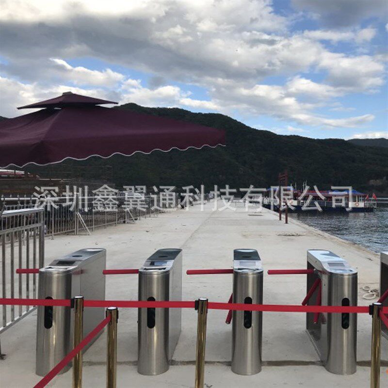 景区票务闸机系j统 景区单向出入口旋转闸 吞卡三辊闸机 三杆闸