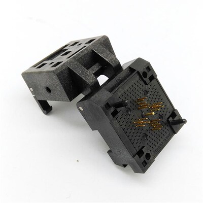 QFN2b0-0.4翻盖烧录座转dip76测试座3*3 IC550-0204-009烧写老化