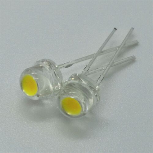 5mm/F5草帽有边 直插LED灯珠 B衣车灯专用白灯 大杯白光0.06W白光