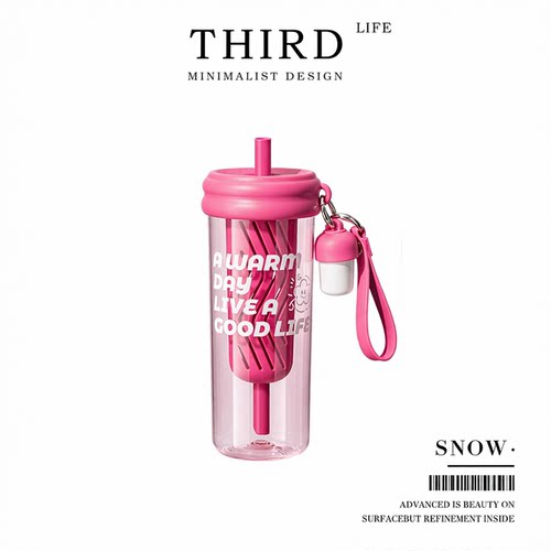Life's·Snow·高颜值吸管杯tritan耐高温水杯大容量随手杯 |雪羽