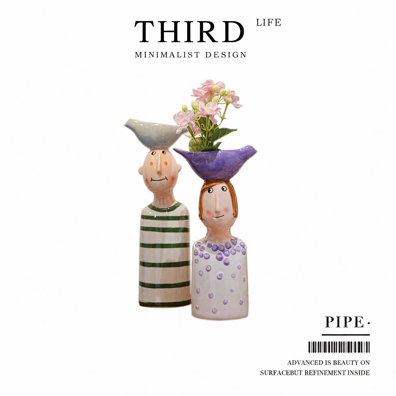 Life's·Pipe·陶瓷趣味花瓶家居乔迁伴手礼可水培装饰摆件| 梦想