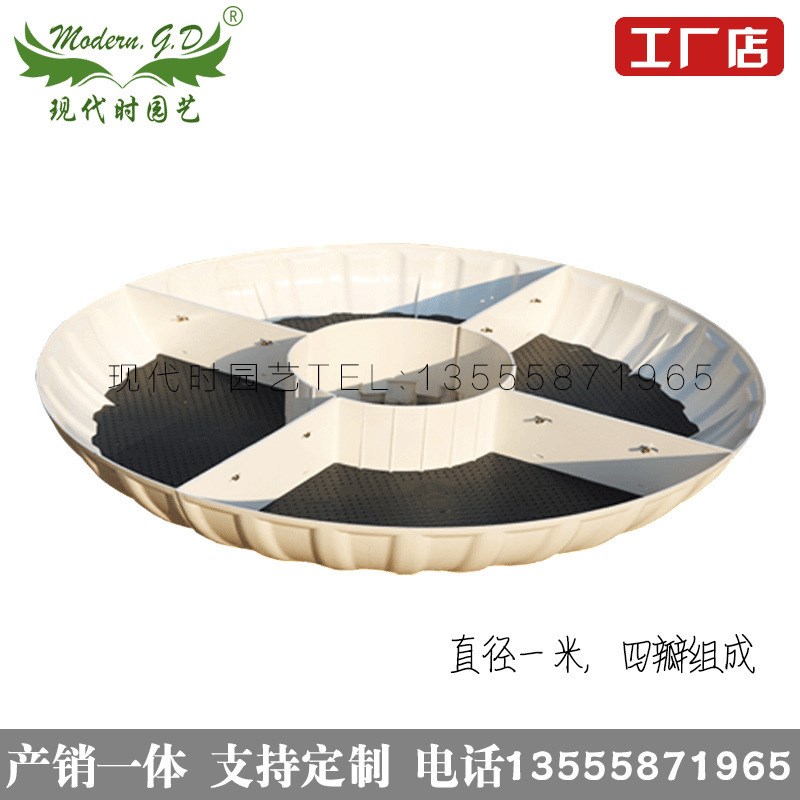 景观落地式组合花器景区园林装D饰摆放白色种花架直销送花盆