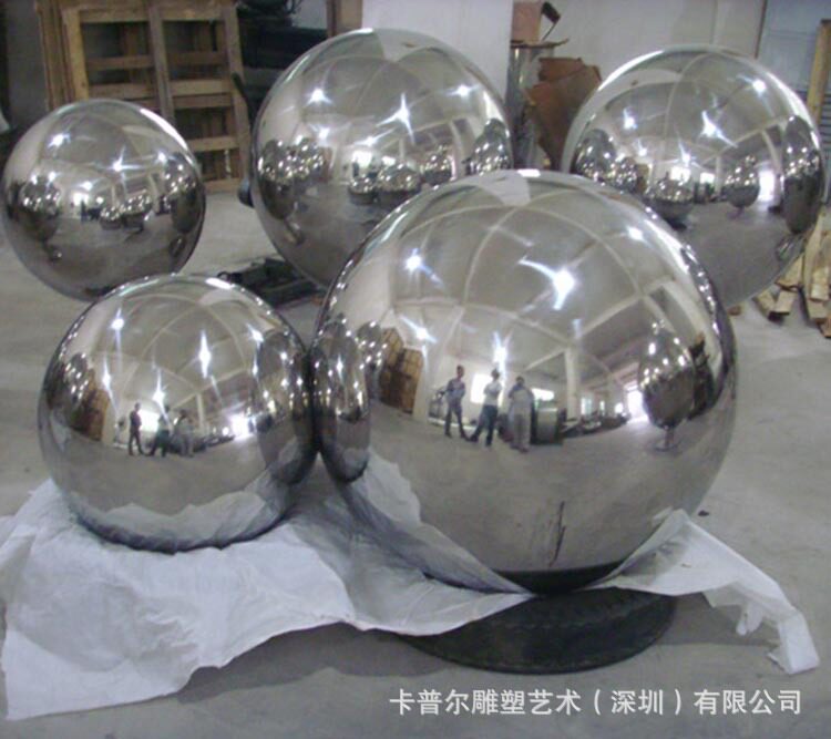 定制镜面组合八只空心圆球雕塑商城美陈园林景观标志性摆件艺术品