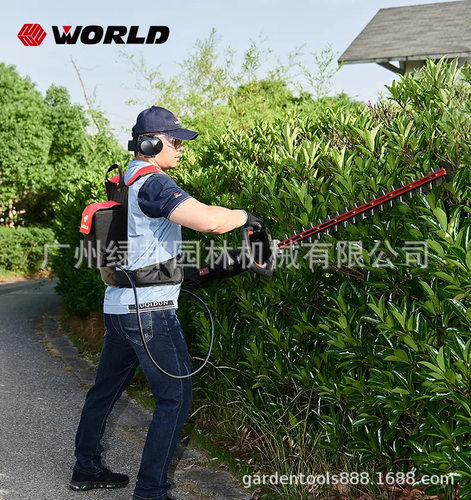 沃得WORLD背负锂电绿篱机