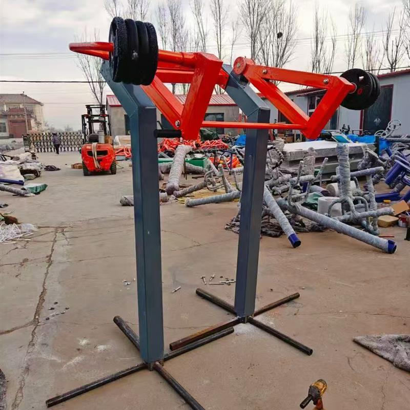室外健身路径户外力量型健身器材推举拉力扩胸腹肌蹬力举重训练器