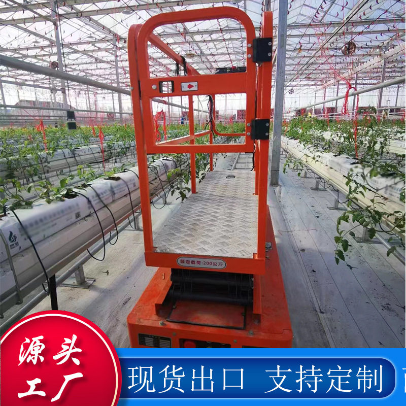 大棚果园电动剪叉升降采摘机