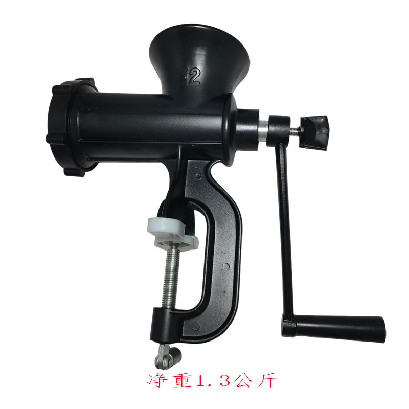 电泳黑12型家用手动灌肠机小型老式手工香肠腊肠机手摇铝合金绞肉
