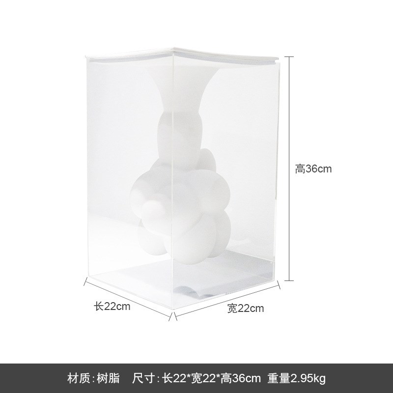 现代简约艺术抽象蘑菇云大花瓶样板房卧室客厅衣帽间插花软装摆件
