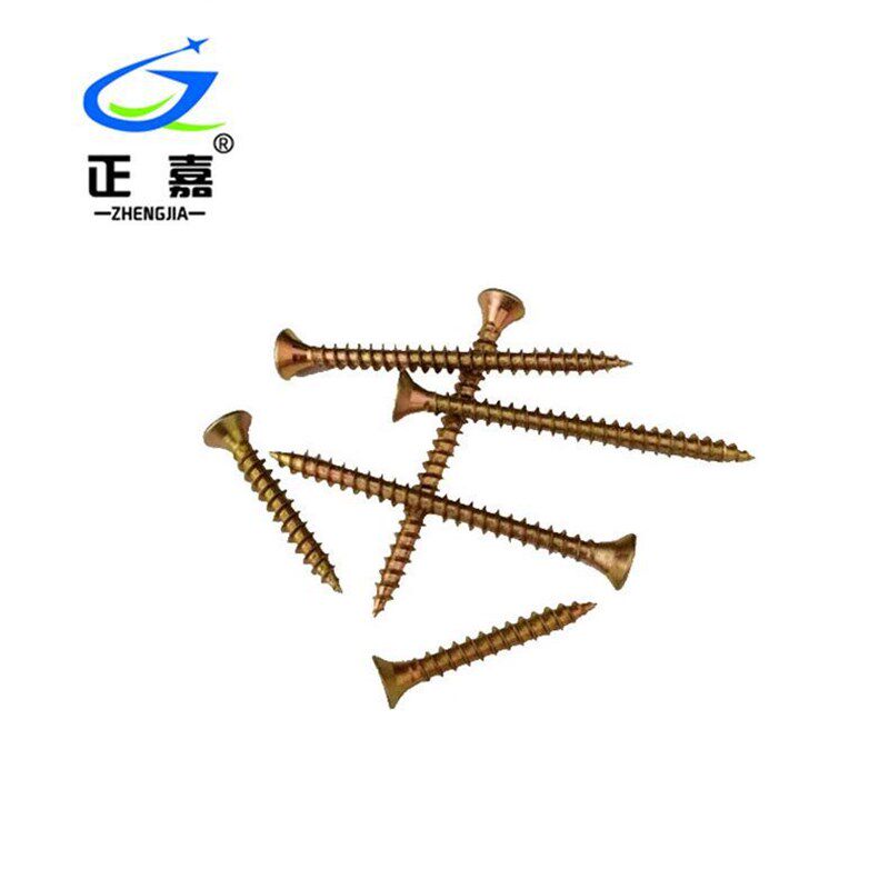 十字沉头木工j钉 纤维板钉 彩色镀锌自攻丝 快牙家具丝