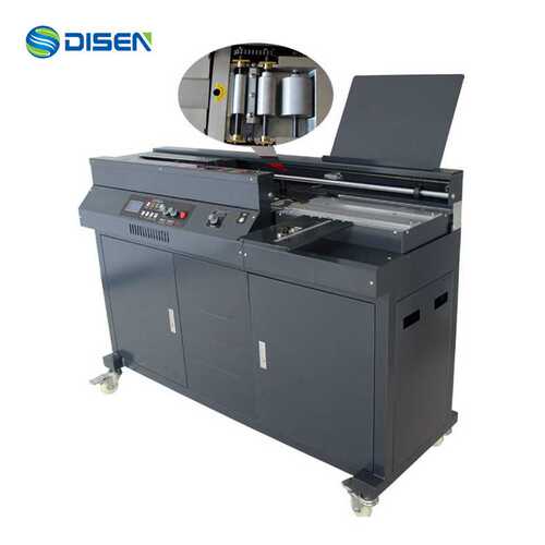 50B+三胶轮全自动无线胶装机 A3 glue book binding machine
