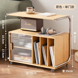 可移动沙发边几茶几边柜中古风小推车客厅侧边柜S小桌子卧室床头