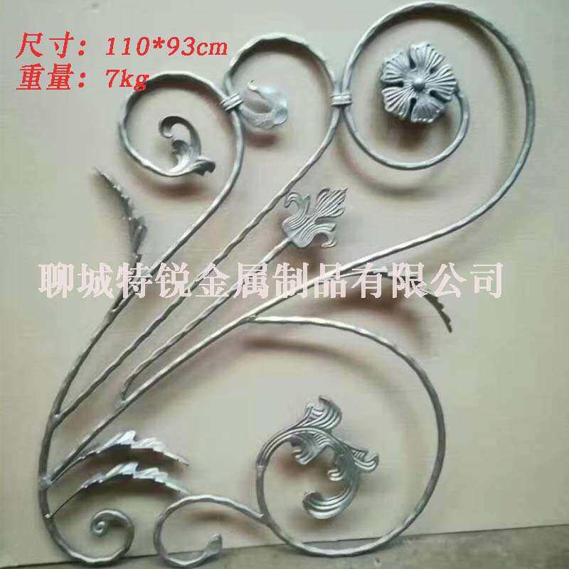 锻打铁花 扁铁护栏装饰花 铁艺大门 门头花 楼梯花配件