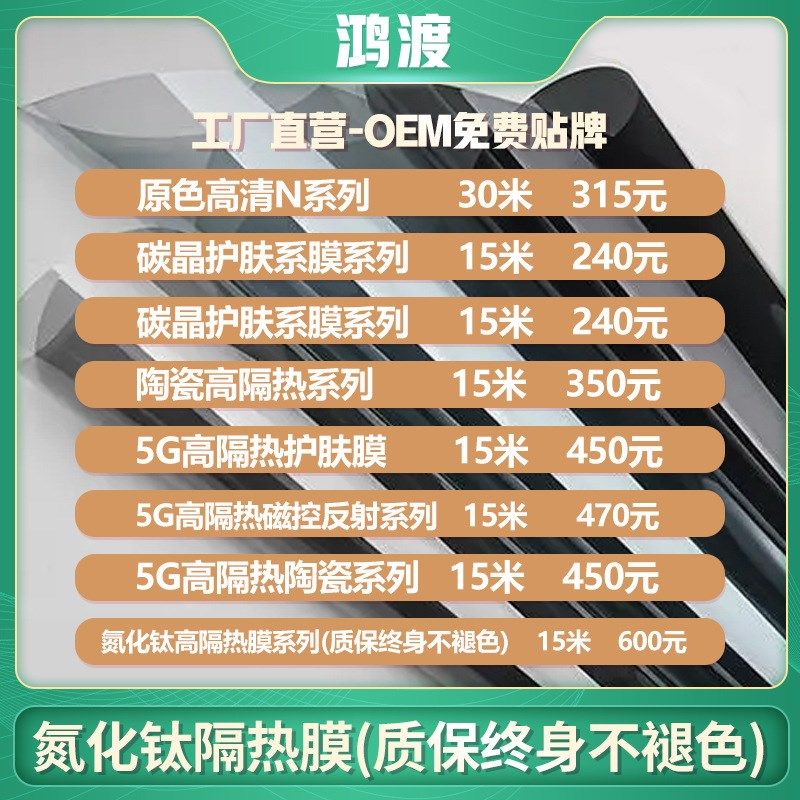 黑晶前档汽车太阳膜隔热膜玻璃膜防晒膜防爆膜护肤Y膜车膜全车