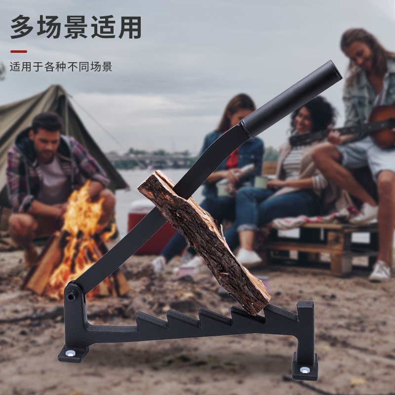 手动劈木器闸刀式劈柴器木材分路器铸钢劈Q木机家用野营工具