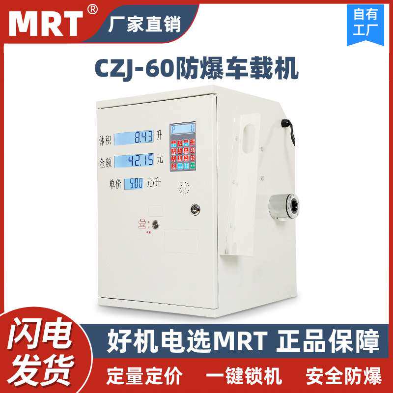 车载汽油防爆加油机12V24V220V柴油泵一键锁机带开关电压显示车用
