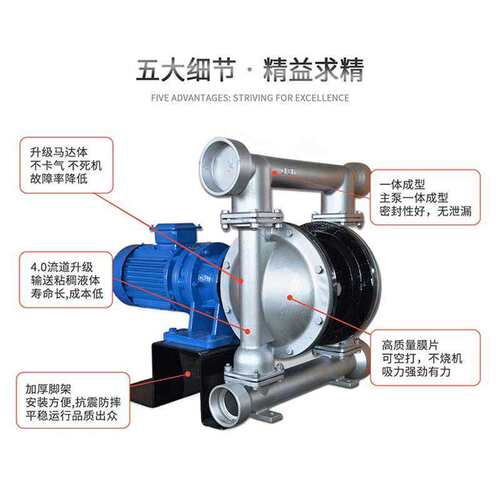 江南厂家 DBY-G3-10-15不锈钢隔膜泵化工泵 电动隔膜泵 自吸泵