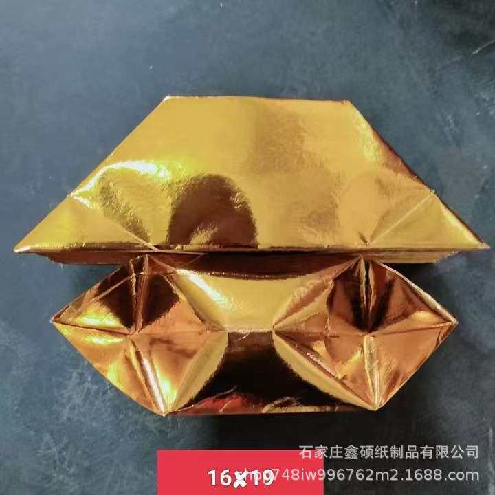 厂家供应机叠金元宝半成品多号可选祭祀殡葬用品清明节烧纸元宝