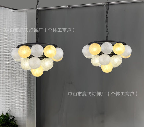意式月球玻璃吊灯现代轻奢简