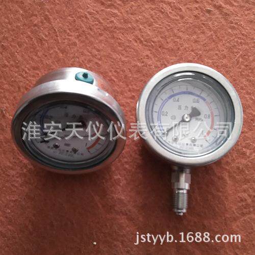 隔膜耐震压力表锈钢压表力螺纹安装不法兰连接式隔隔膜耐震膜压力