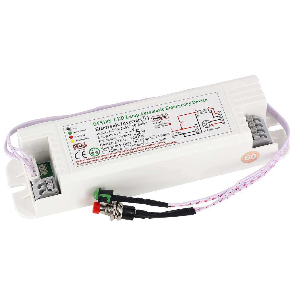 LED应急电源5W面板灯新款经济型用于照明二小时报警+自检SAA认证