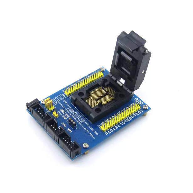 ATmega64ATega12JQG8A/169AVR编m程座写座烧录座QFP烧64
