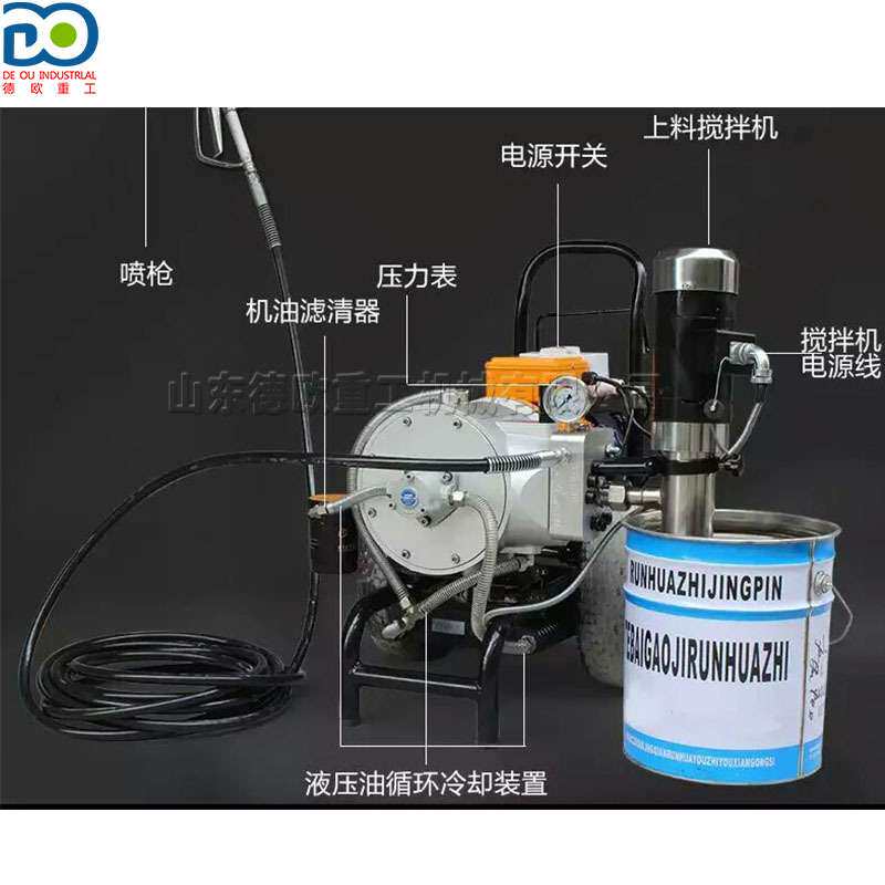 电动型腻子喷涂机 无气隔膜泵汽油腻子喷涂机 家装施工队用喷漆机