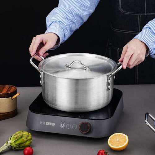 厂家非洲外贸铝锅7件套套锅铝制砂光aluminium pot set 7in1