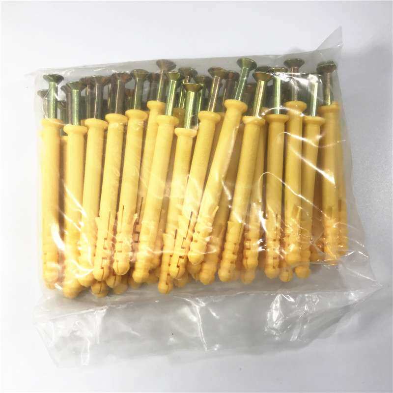 国标小黄鱼尼龙塑料膨胀管6 8 10mm锚栓 加长膨胀螺丝螺栓钉整箱