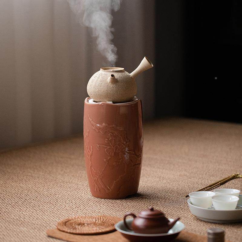 炉炉夜话茶具炭2022-10-炉子保温风炉底碳中式煮茶器围核座桃橄榄
