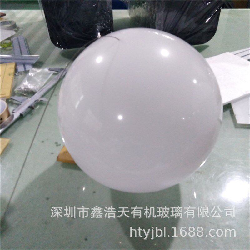 奶白色亚克力吊球空心装饰球美陈道具橱窗装饰挂球有机玻璃灯