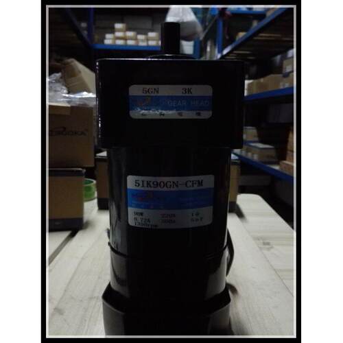 松岗电机 90W定速刹车电机 5IK90GN-CFM 1:3 轴径12mm 220V