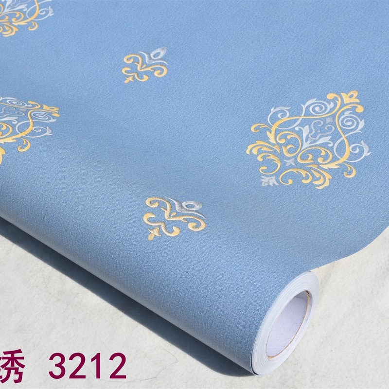 自粘墙纸仿刺绣欧花翻新墙贴墙纸防潮防水卧室客厅装修花卉自贴膜