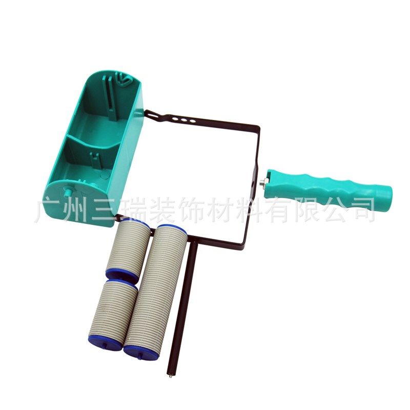 5寸液体壁纸漆双色装饰清洗机工具滚筒印花盒子墙纸印花机