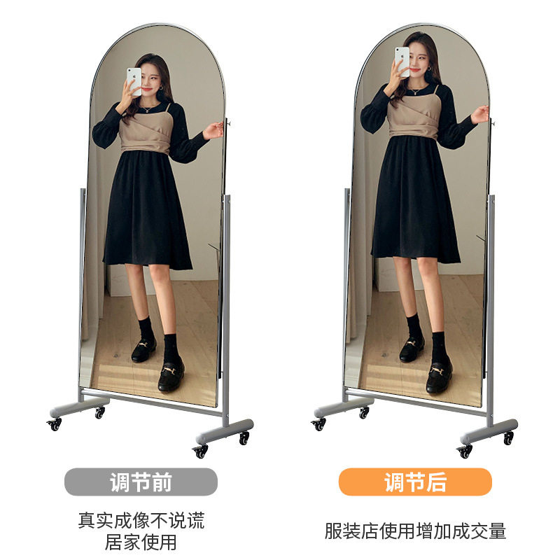 旋转全身镜穿衣落地镜子服装店可移动直播间试衣镜显瘦美颜舞蹈镜