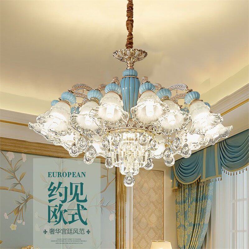 2024新款轻奢水晶吊灯卧室灯欧式奢华大气灯具家用客厅餐厅现代灯