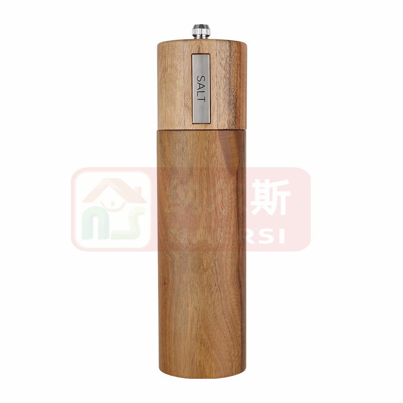 圆柱研磨器相思木胡椒磨陶瓷芯手动胡椒研磨器亚马逊新款胡椒磨