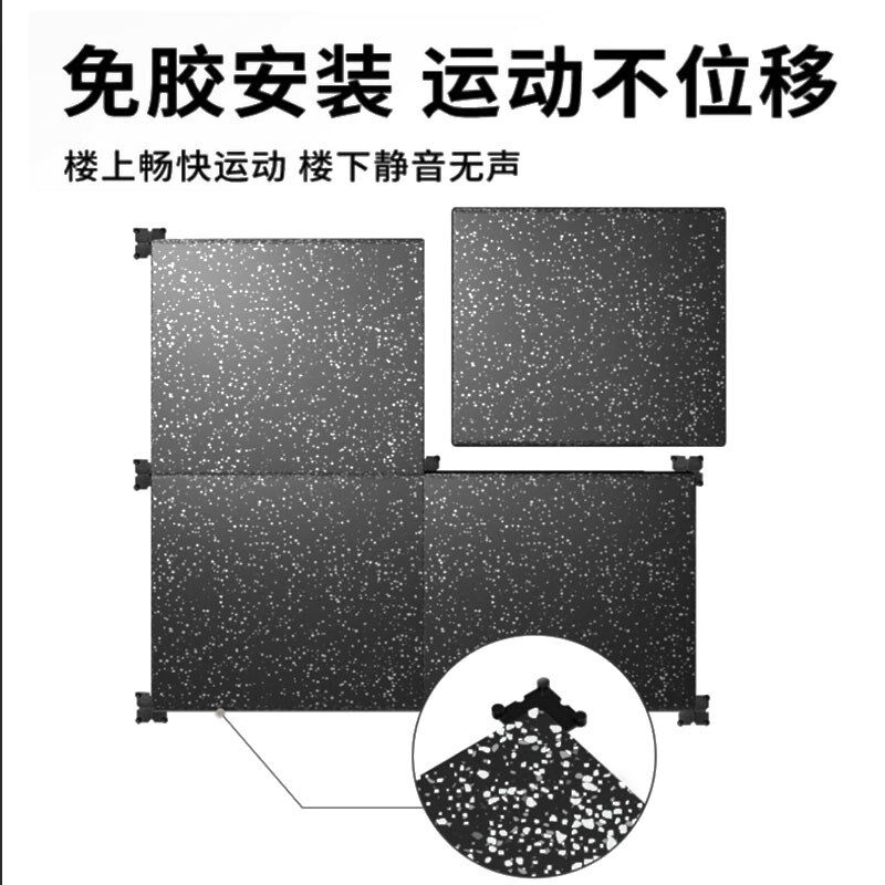 健身房橡胶地垫减震垫子缓冲隔音橡胶地板杠铃哑铃力量区运动地胶