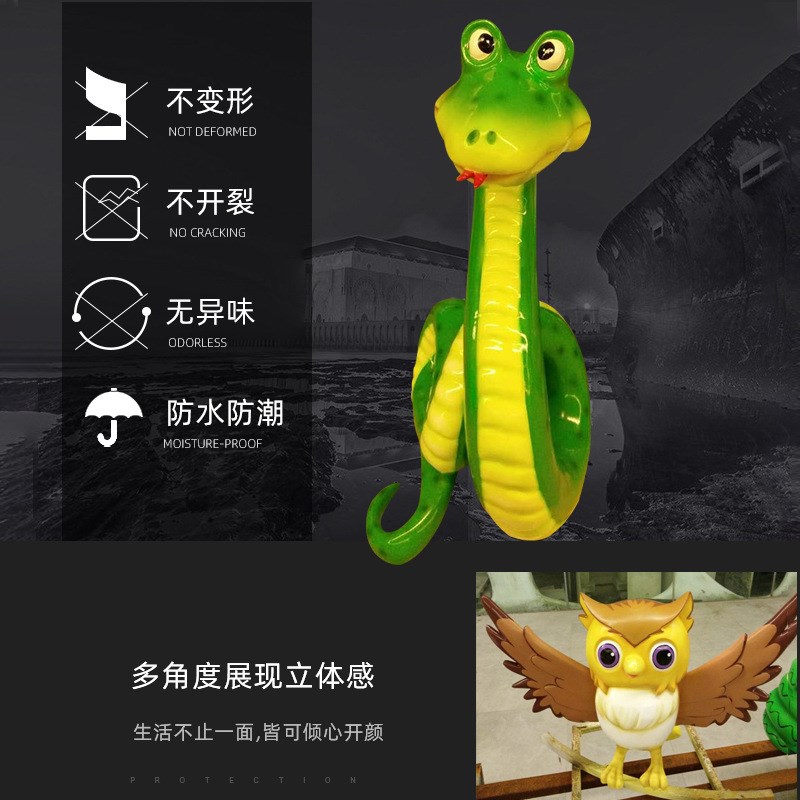户外树脂工艺品摆件公园游乐场玻璃钢雕塑装饰品模型 卡通公仔
