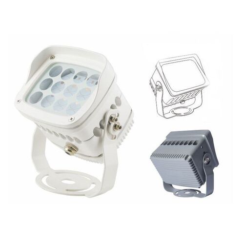 led投光灯外壳套件 户外防水方形投光灯12w24w40wled灯配件新款