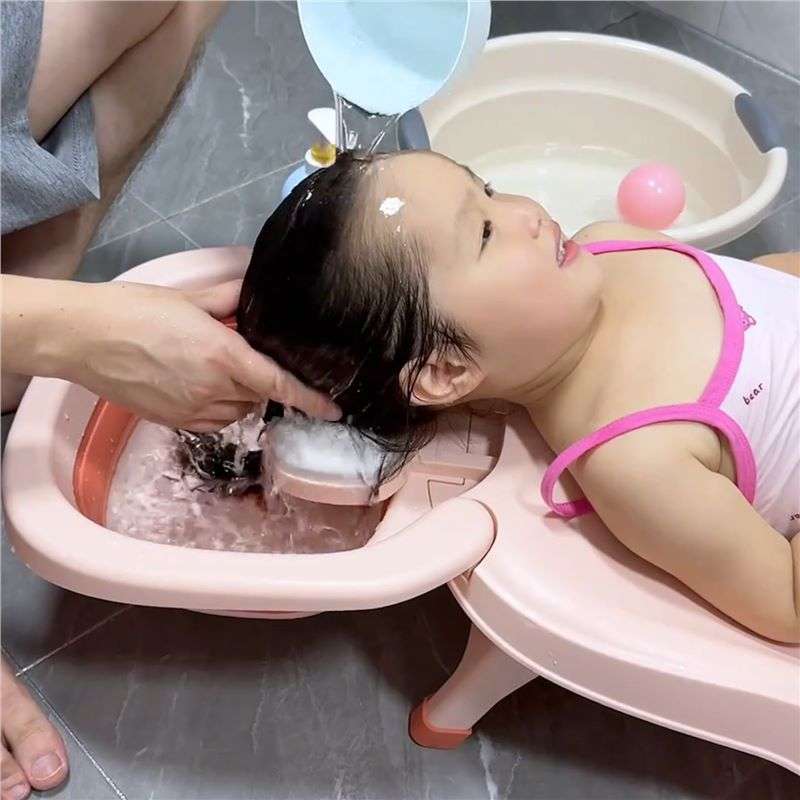 儿童洗头折叠椅家用宝宝洗头神器小孩洗头躺床婴儿洗头发躺椅凳子