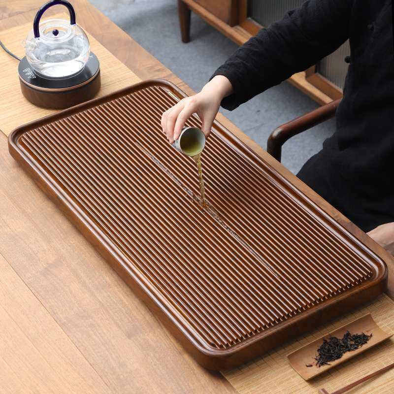家用实木茶托盘茶具2024新款实用茶盘办公室用干泡茶台茶海电木款