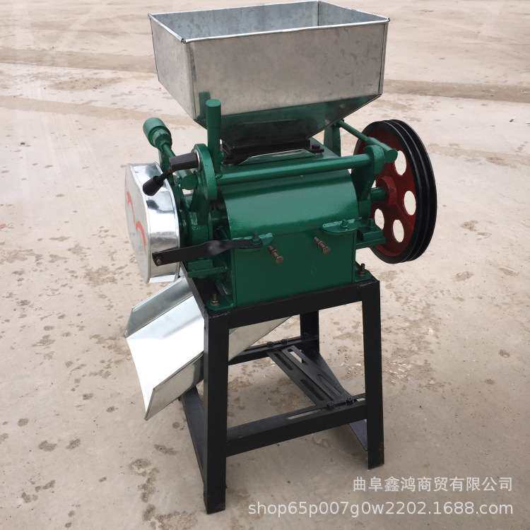 花生米破瓣机花生破碎机南通麦扁机价格 黑豆挤扁机家用电带挤扁